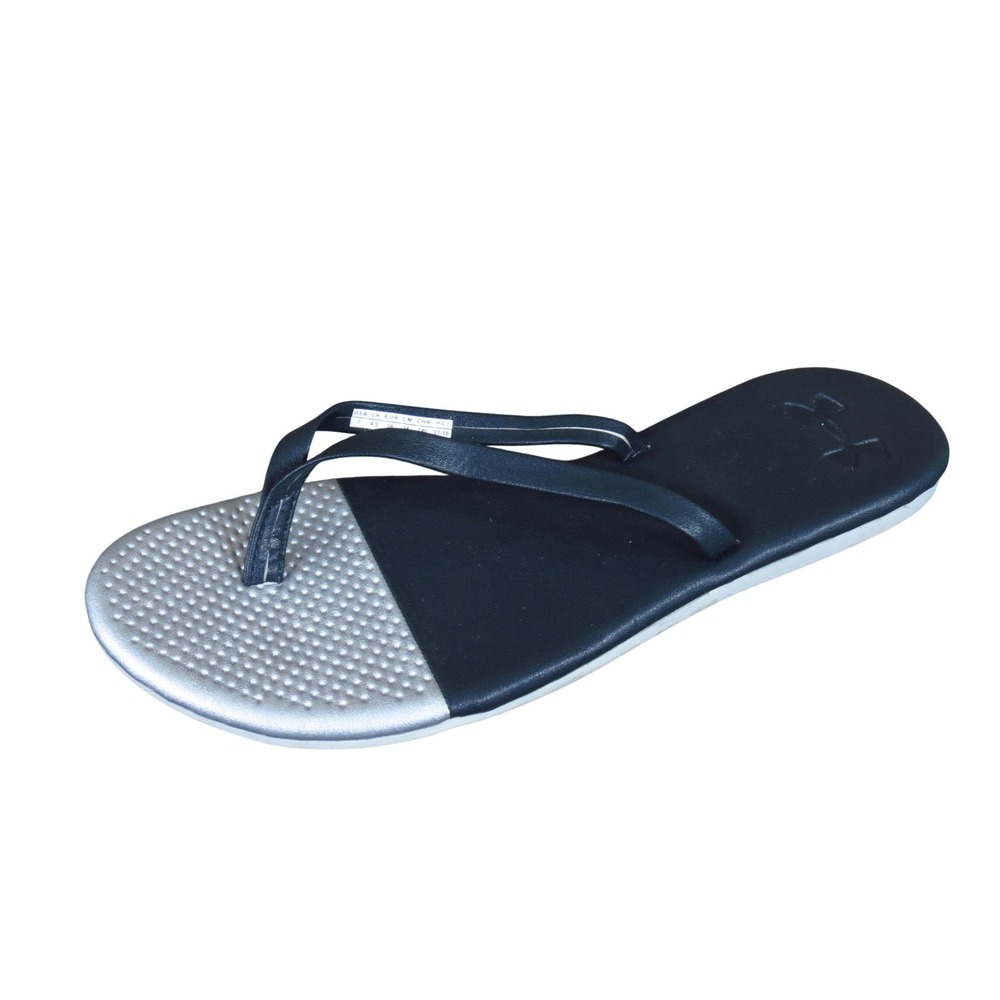 Under Armour UA Lakeshore Drive II Womens Flip Flop 7 Beach Pool Black Silver